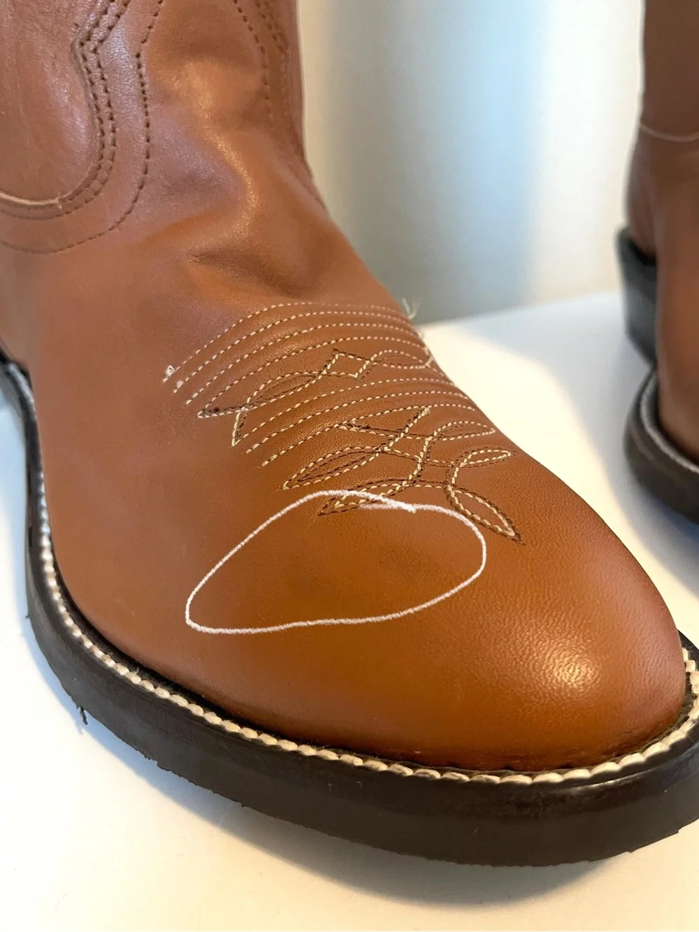 NWT Hondo Pride Collection Western Boots - Hand Crafted Natural Retan - Size 8EE